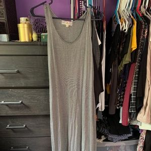 Black and White Striped Maxi Dress